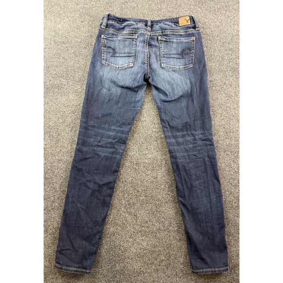 American Eagle Jegging Jeans Super Stretch Women’s Size 4 Faded Wash - Picture 9 of 13